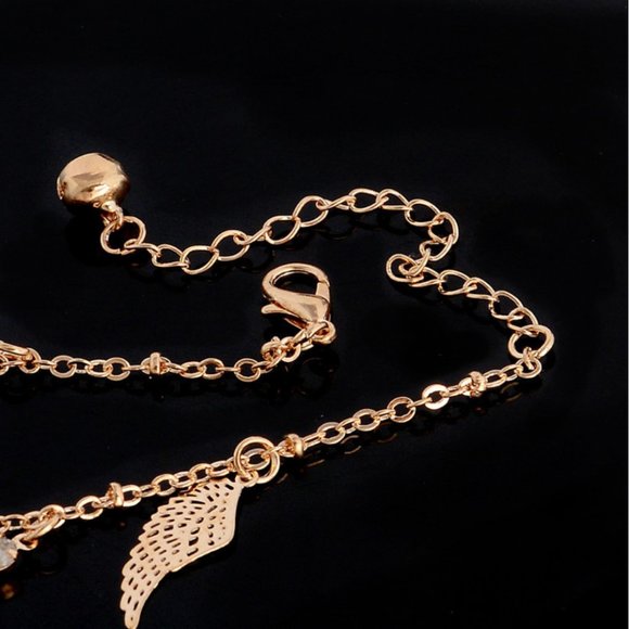 Sweet Simple Wings Shape Anklets Chain - Picture 2 of 7